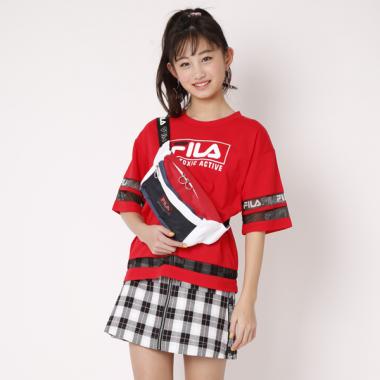 FILAコラボ袖切り替えTシャツ