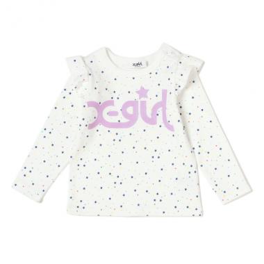 ロゴ入りフリルTシャツ