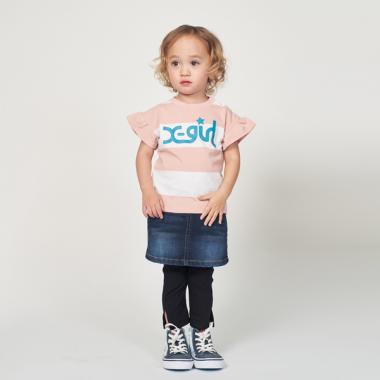 ボーダーフリルTシャツ