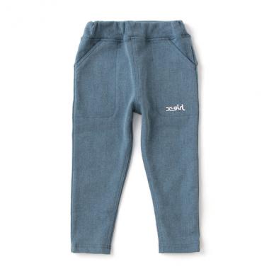 裏毛 バックロゴ入りテーパードパンツ