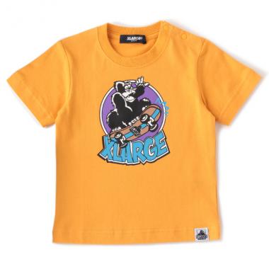 スケボーゴリラプリントTシャツ