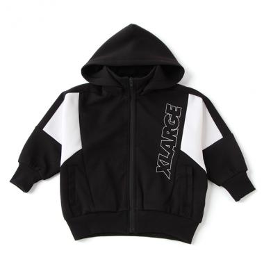 切替ロゴジップパーカー