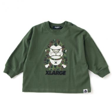 迷彩ファニーゴリラTシャツ