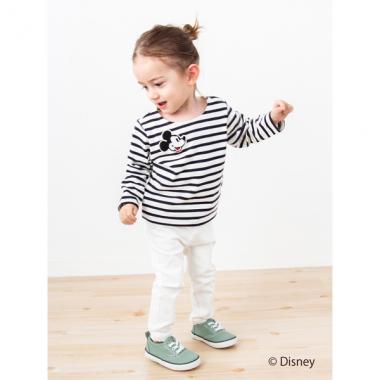 DISNEY サガラワッペンボーダーTシャツ