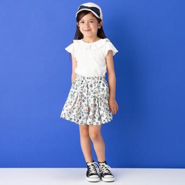 ボックスプリーツ衿Tシャツ