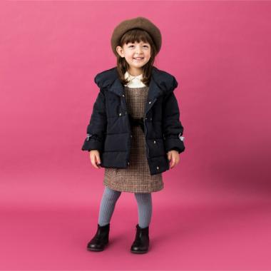 裏ボア ダブルボタン中綿コート
