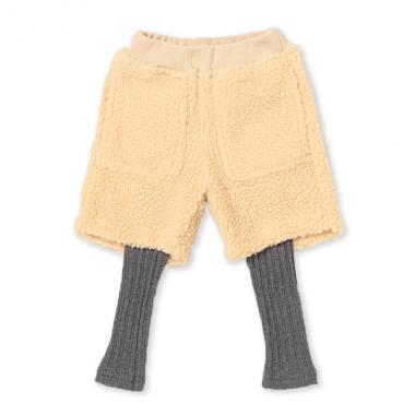 もこもこハーフパンツ×レギンスセット