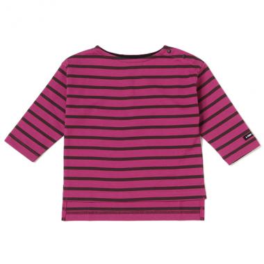 先染ボーダー肩落ちTシャツ