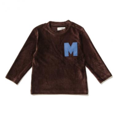 ベロア調アルファベットTシャツ