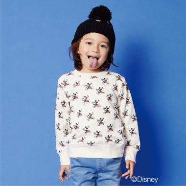 DISNEYミッキーマウス総柄トレーナー