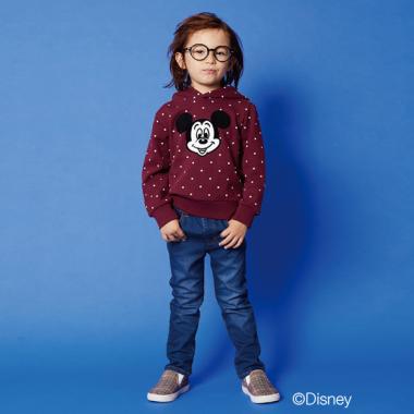 DISNEYドット総柄パーカー
