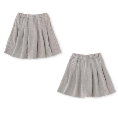 タックプリーツ裏起毛スカート