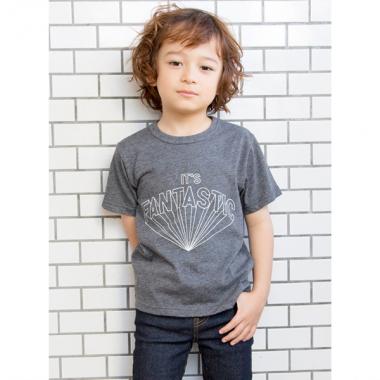 柄ロゴプリントTシャツ