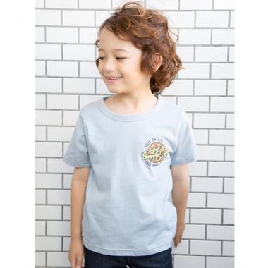 ピザ惑星プリントTシャツ