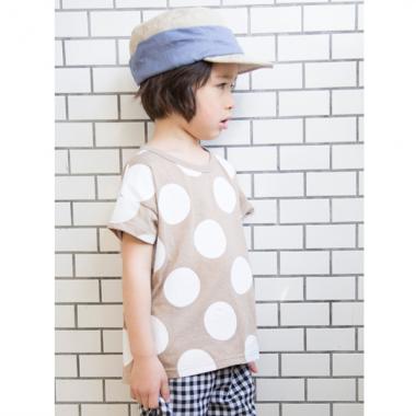 肩落ちドットプリントTシャツ