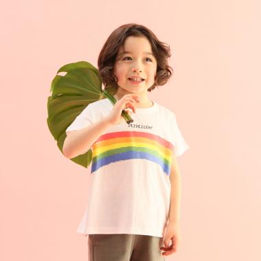 レインボープリントビッグTシャツ