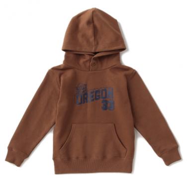 裏毛 立体風カレッジロゴパーカー