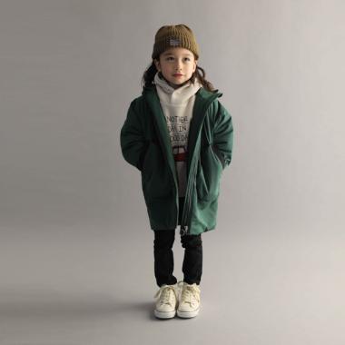 中綿入りビックロングブルゾン
